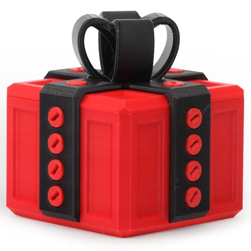 Annoying Kids Christmas Gifts? Try This Funny Prank Gift Box with 20 Screws (Black Red)