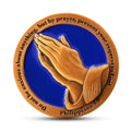 Antique Gold Serenity Prayer Coin 1.75" – Philippians 4:6 Bible Verse Challenge Coin for Encouragement
