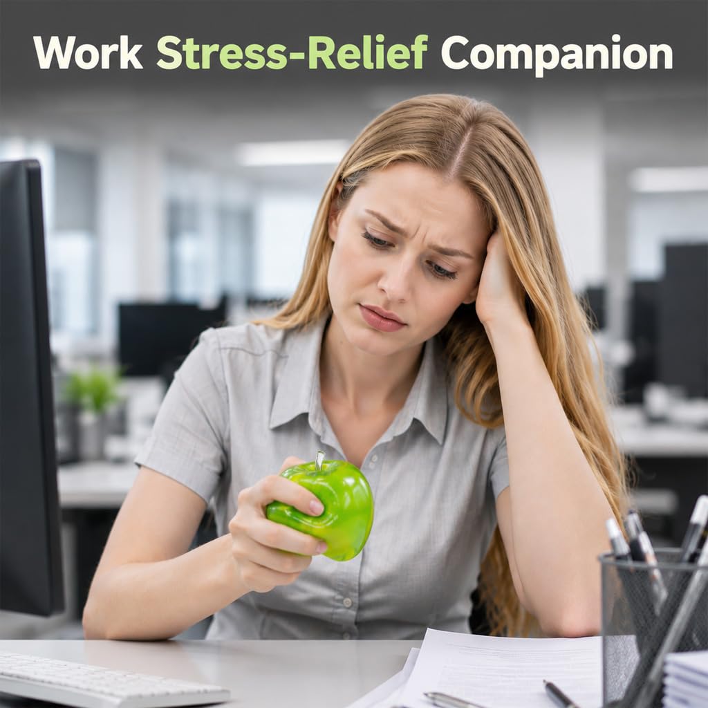ANYKU Green Apple Squishy – Oversized Slow-Rising Stress Relief Fidget Toy for Adults
