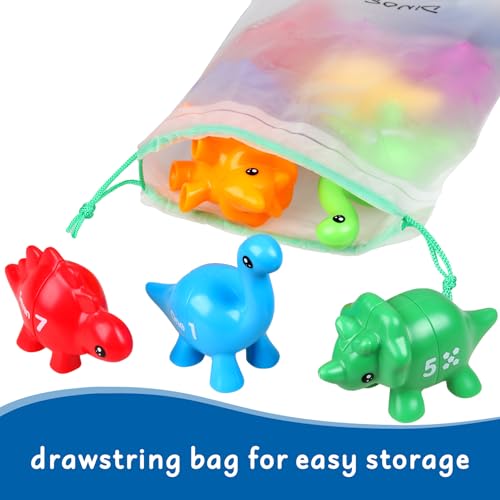 Anzimo Toddler Dinosaur Montessori Toys - 20 Double-Sided Learning Pieces for Ages 1-4