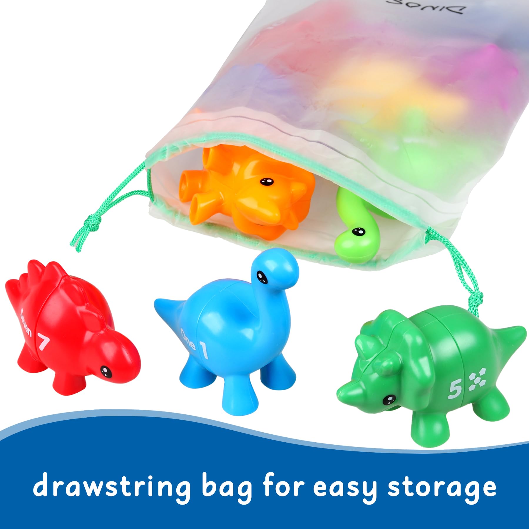 Anzimo Toddler Dinosaur Montessori Toys - 20 Double-Sided Learning Pieces for Ages 1-4
