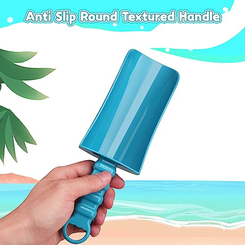 Anzmtosn 4-Pack Jumbo 9-Inch Beach Sand Shovels for Kids and Adults – Durable ABS Plastic Garden Digging Toy Set