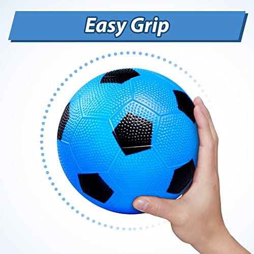 Anzmtosn 6-Inch Mini Soccer Balls for Toddlers (3 Pack) – Soft Rubber, Easy to Inflate, Beach & Pool Friendly
