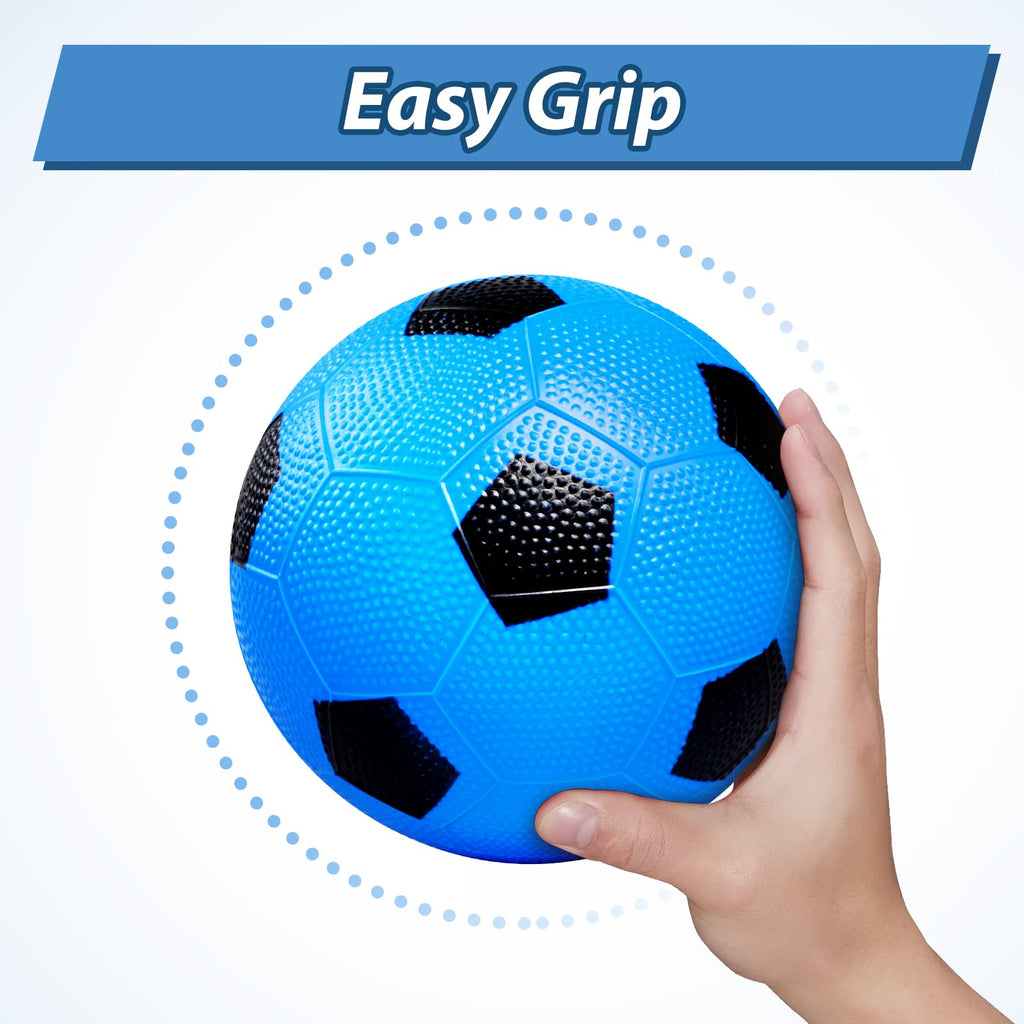 Anzmtosn 6-Inch Mini Soccer Balls for Toddlers (3 Pack) – Soft Rubber, Easy to Inflate, Beach & Pool Friendly