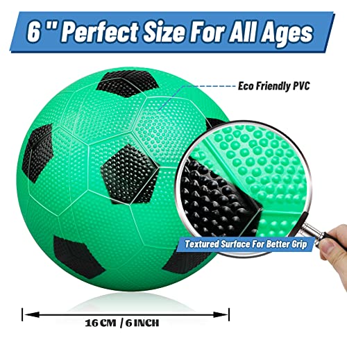 Anzmtosn 6-Inch Mini Soccer Balls for Toddlers (3 Pack) – Soft Rubber, Easy to Inflate, Beach & Pool Friendly