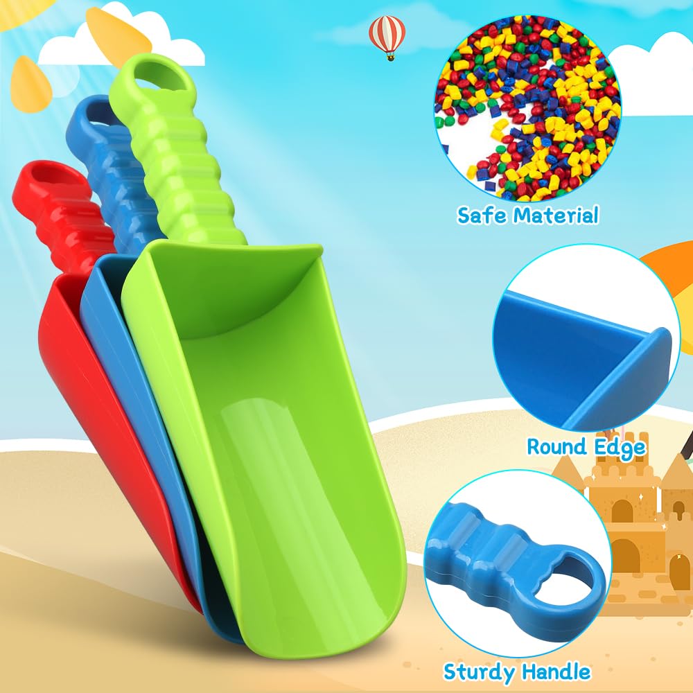 Anzmtosn 9-Inch Beach Sand Shovels Set – Anti-Slip Handles, Eco-Friendly, Indoor Outdoor Use