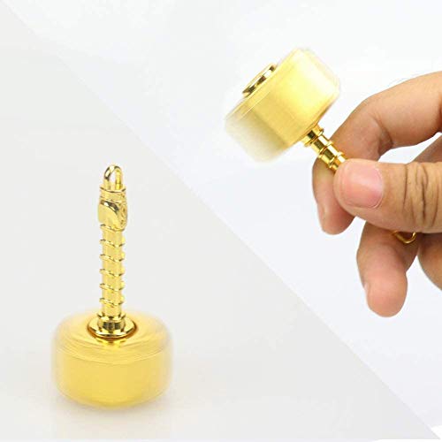 Anzmtosn Metal Hammer Fidget Spinner - 2-in-1 Fidget Cube, Gold, R188 Bearing, Stress Relief Toy
