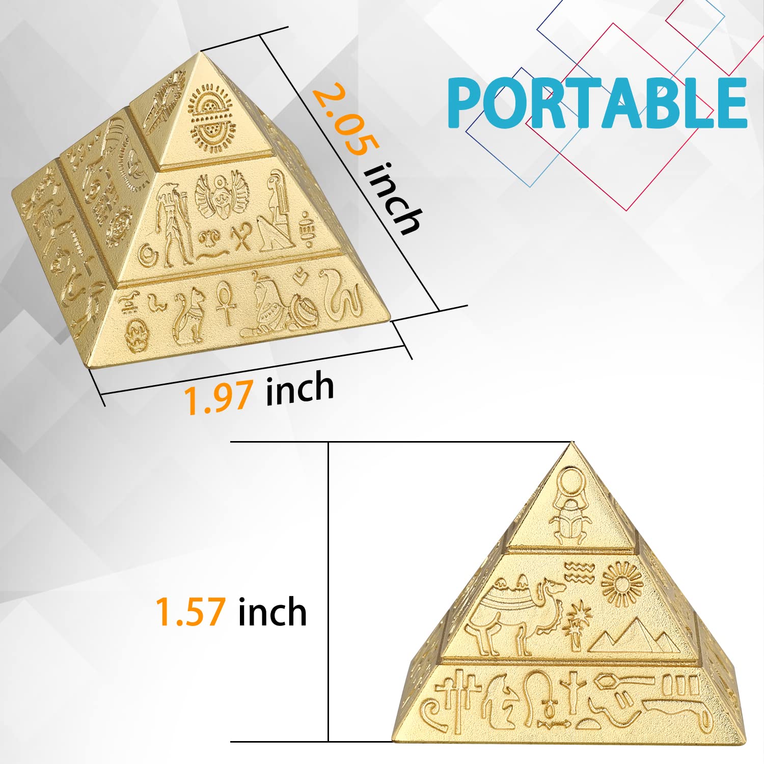 Anzmtosn Pyramid Fidget Spinner – Metal Fingertip Gyro, Desk Toy, Gift for Adults & Kids