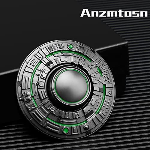 Anzmtosn UFO Metal Fidget Spinner - Glow in the Dark, R188 Bearing, 3+ Min Spin, Stress Relief Desk Toy