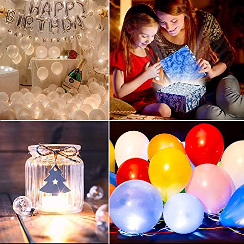 Aogist 100 White LED Balloon Lights – Mini Round Party Decorations for Indoor & Outdoor Events