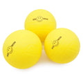 Aolowewin 3-Pack 3.5 Inch Yellow PVC Roundnet Replacement Balls – Deflated Strong Bounce Balls for Spikeball, Beach Volleyball, and Pet Play