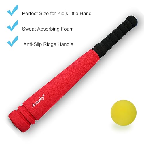 Aoneky Mini Foam Baseball Bat and Ball Set for Toddlers - 16.5 Inch Soft Foam Toy