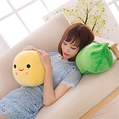 AOQI Giant Peas in a Pod Plush Toy - Soft Pea Pod Pillow with 3 Detachable Peas, Various Sizes