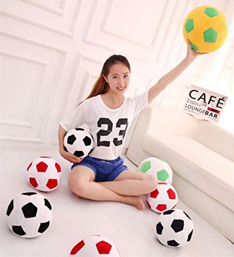 AOQI Plush Soccer Ball – 7.8 inch Soft Stuffed Toy for Kids (Green-Yellow)