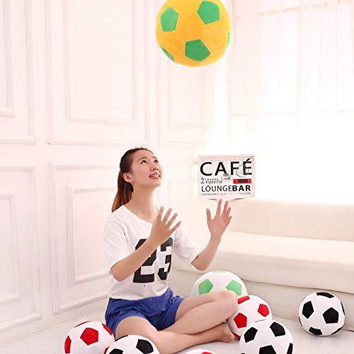 AOQI Plush Soccer Ball – 7.8 inch Soft Stuffed Toy for Kids (Green-Yellow)