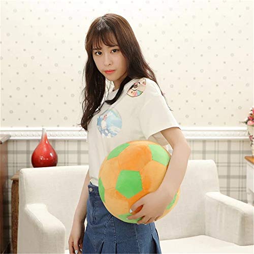 AOQI Plush Soccer Ball – 7.8 inch Soft Stuffed Toy for Kids (Green-Yellow)