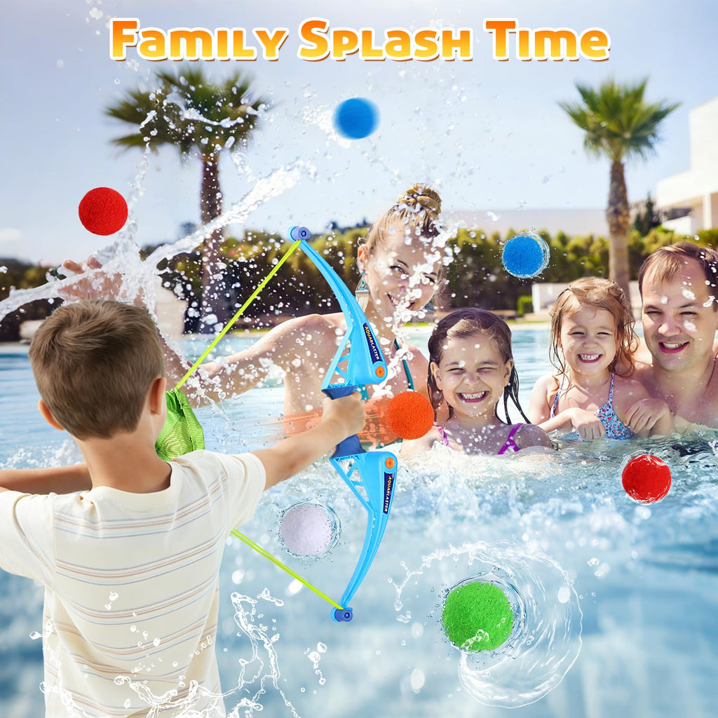 AOSPHYS Reusable Water Balloons Set with Bow – 10 Refillable Balls for Kids Pool Beach Summer Fun