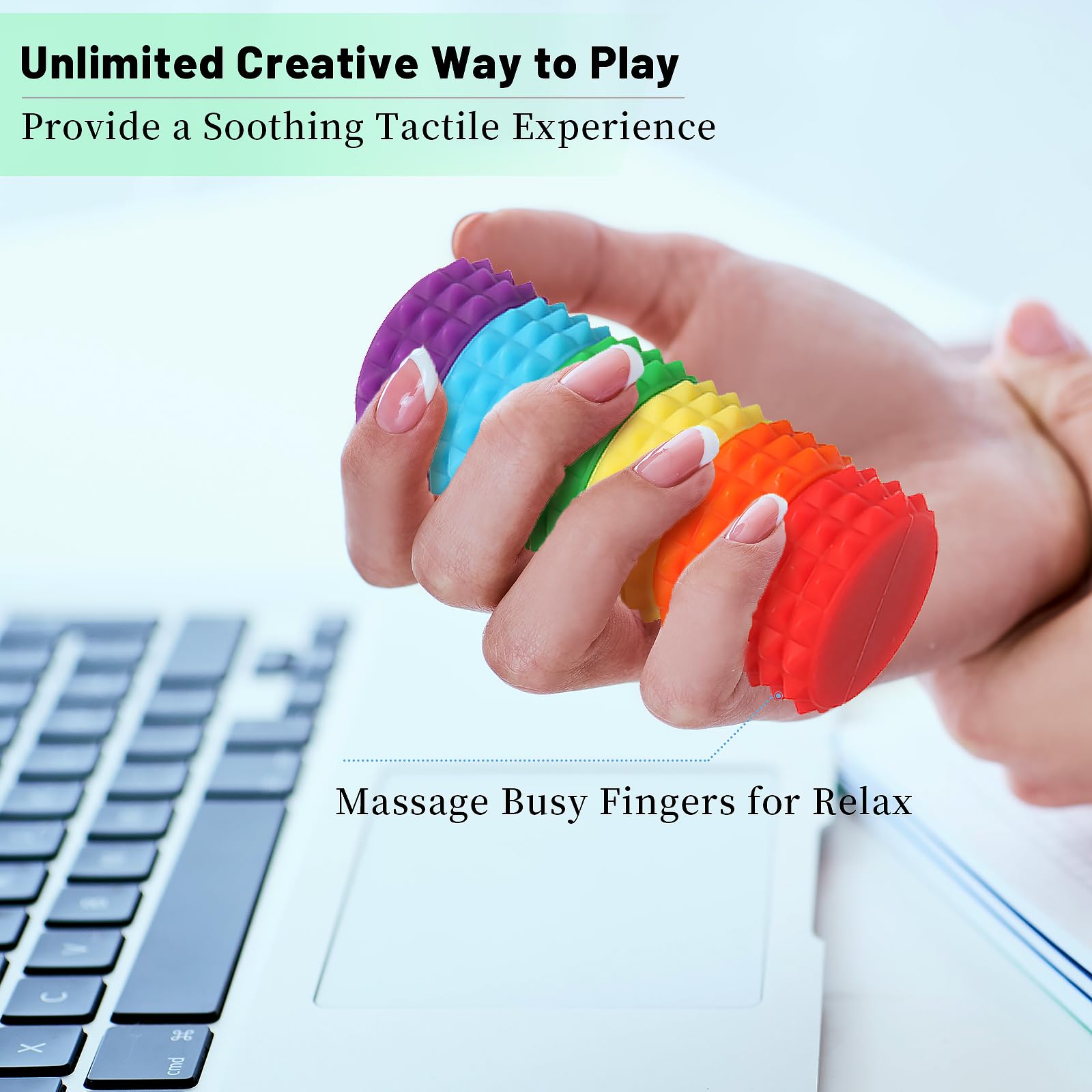 AOSTEONG Magnetic Stress Balls 6 Pack – Silicone Fidget Toys with Spikes for Anxiety Relief, Focus, and Sensory Stimulation