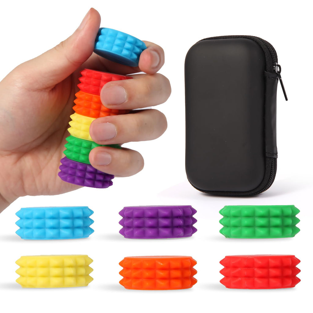 AOSTEONG Magnetic Stress Balls 6 Pack – Silicone Fidget Toys with Spikes for Anxiety Relief, Focus, and Sensory Stimulation