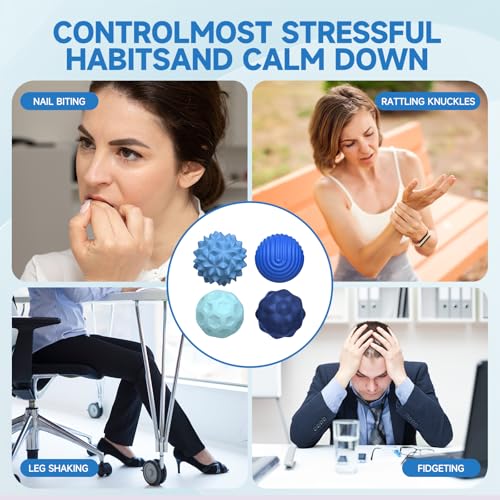 AotBlcer Magnetic Sensory Balls 8-Pack: Silicone Fidget Toys for Stress Relief and Focus for Adults & Teens