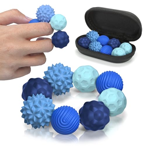 AotBlcer Magnetic Sensory Balls 8-Pack: Silicone Fidget Toys for Stress Relief and Focus for Adults & Teens