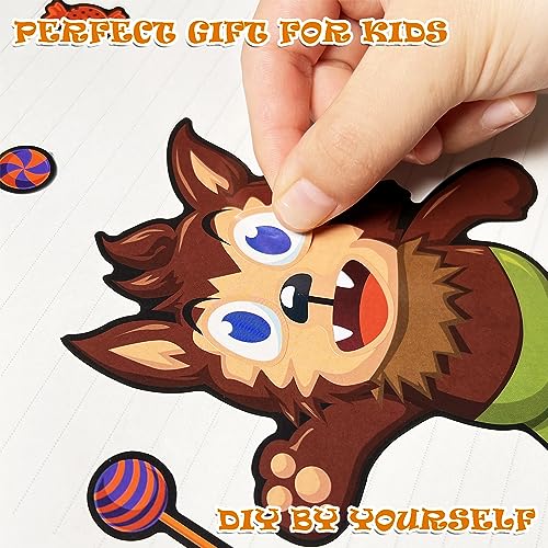 Aowplc 64 Sheets Halloween Stickers for Kids - 16 Designs, Waterproof, DIY Craft Party Favors