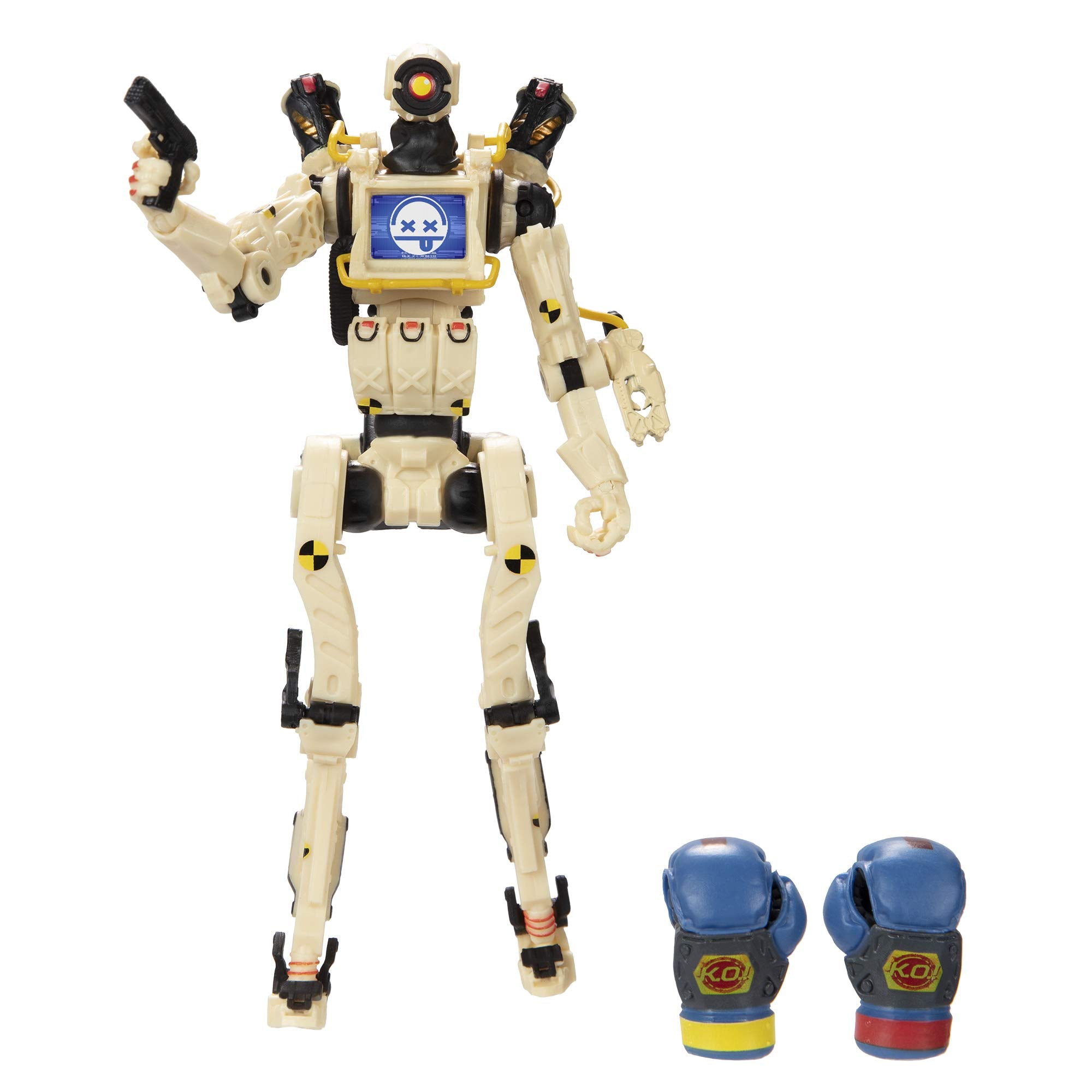 Apex Legends Pathfinder Crash Test Rare Skin 6-Inch Action Figure - Highly Detailed Poseable Collectible