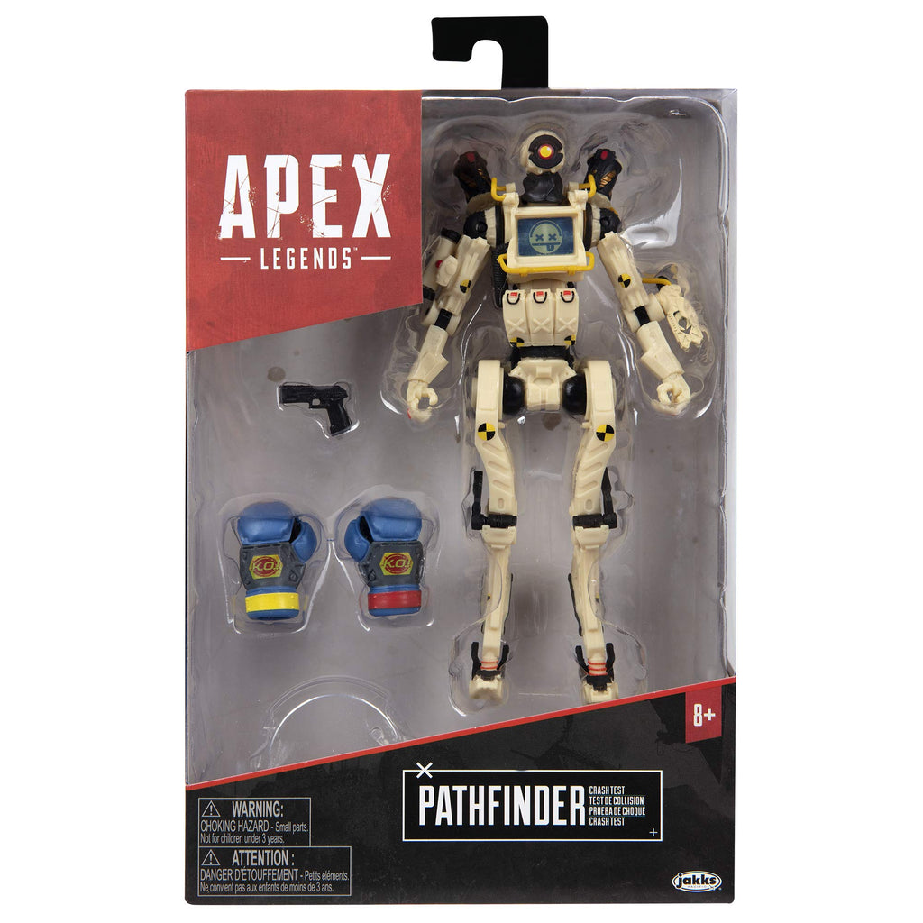 Apex Legends Pathfinder Crash Test Rare Skin 6-Inch Action Figure - Highly Detailed Poseable Collectible