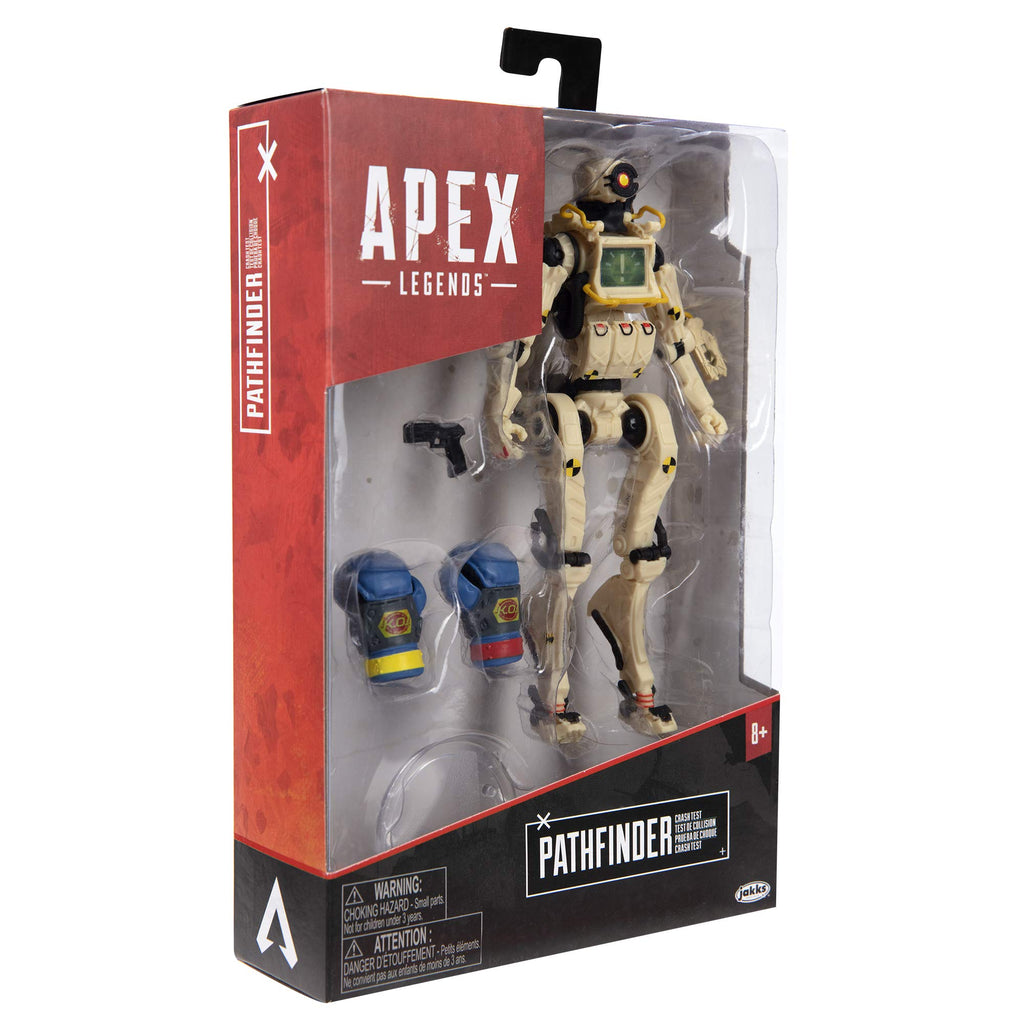 Apex Legends Pathfinder Crash Test Rare Skin 6-Inch Action Figure - Highly Detailed Poseable Collectible