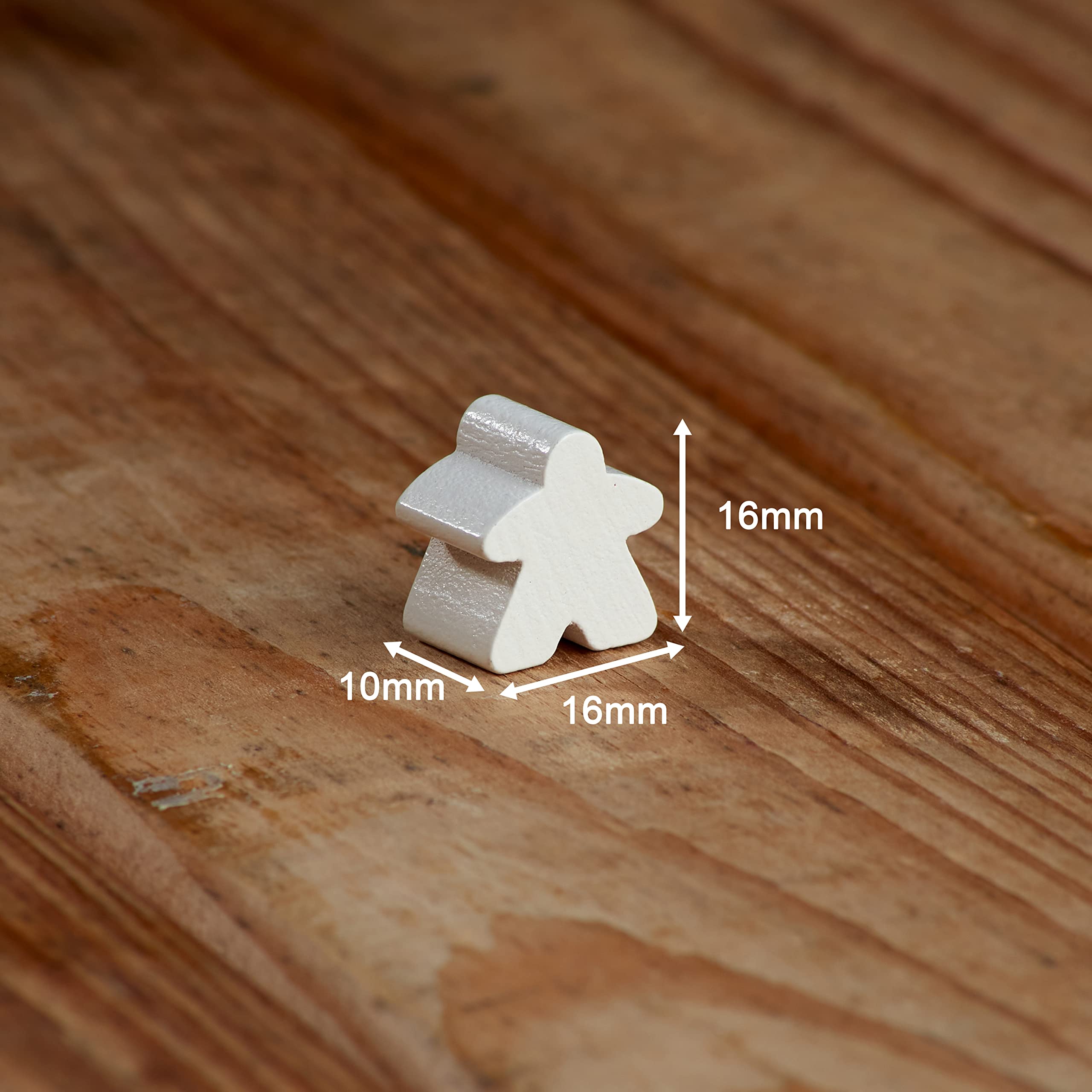 Apostrophe Games 100 Wooden Meeples – Multi-Color Board Game Tokens for Sorting, Counting, and Replacement Pieces