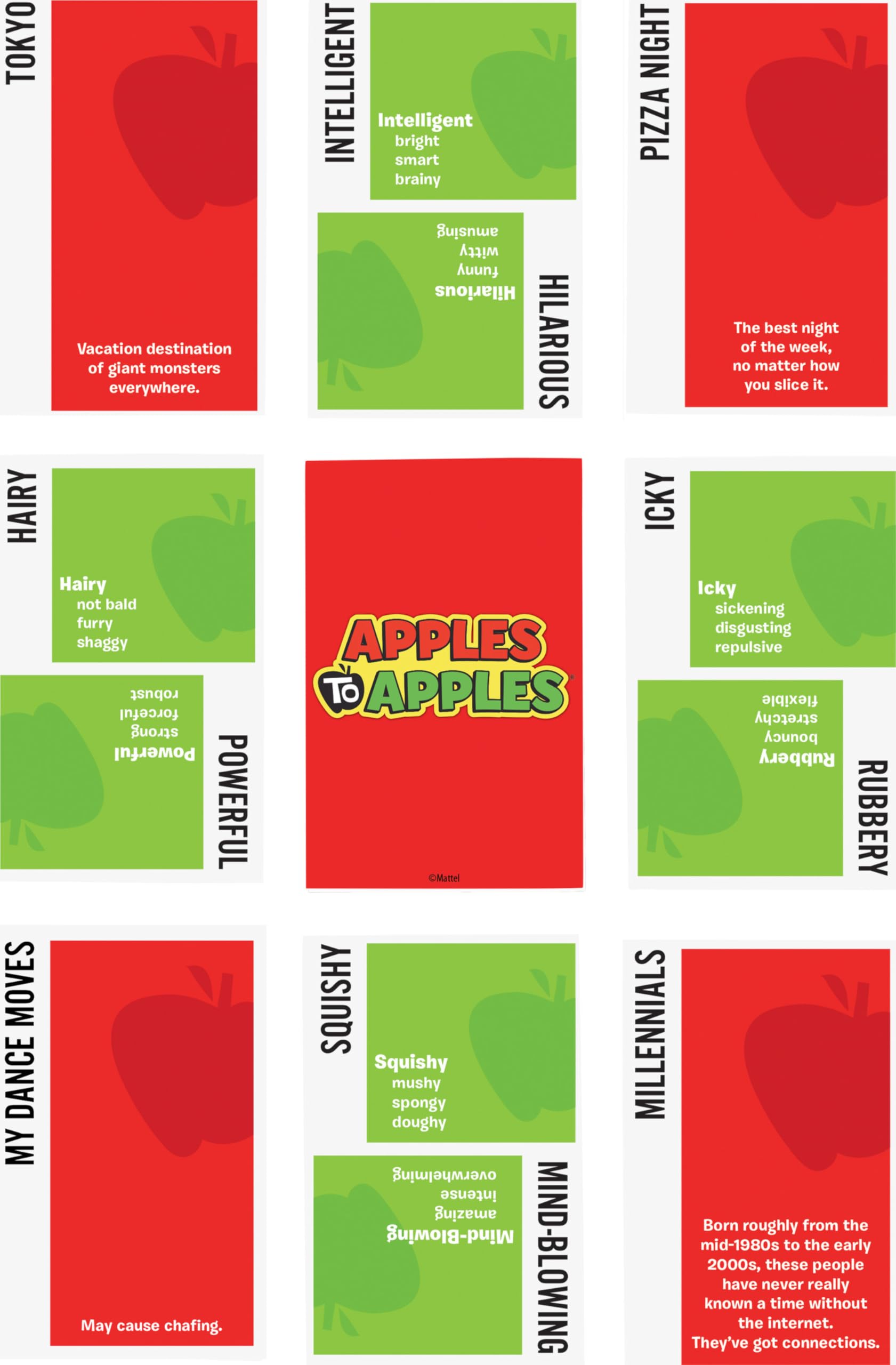 Apples to Apples by Mattel: The Comparison Party Game for 4 to 8 Players (500+ Cards)