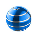 Apqdw 1.54 Inch Kinetic Spinning Desk Toy - Blue, Metal Fidget for Stress Relief and ADHD Focus