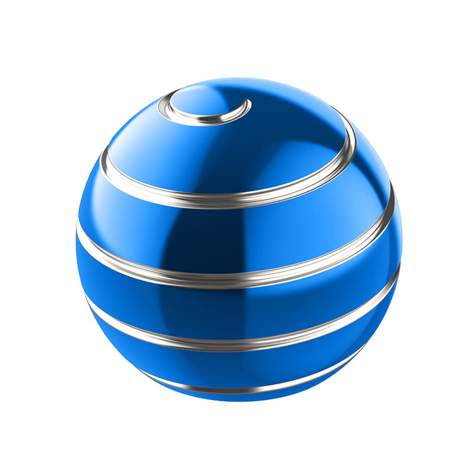 Apqdw 1.54 Inch Kinetic Spinning Desk Toy - Blue, Metal Fidget for Stress Relief and ADHD Focus
