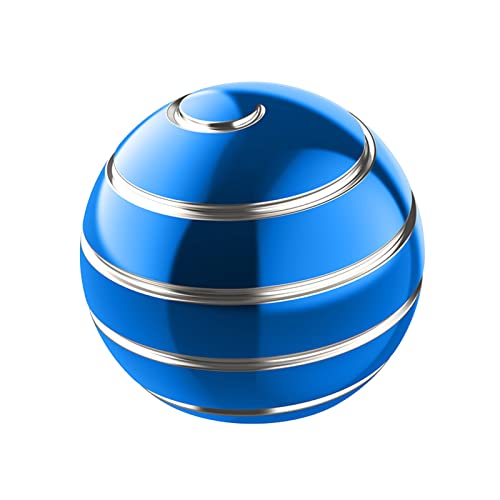 Apqdw 1.54 Inch Kinetic Spinning Desk Toy - Blue, Metal Fidget for Stress Relief and ADHD Focus
