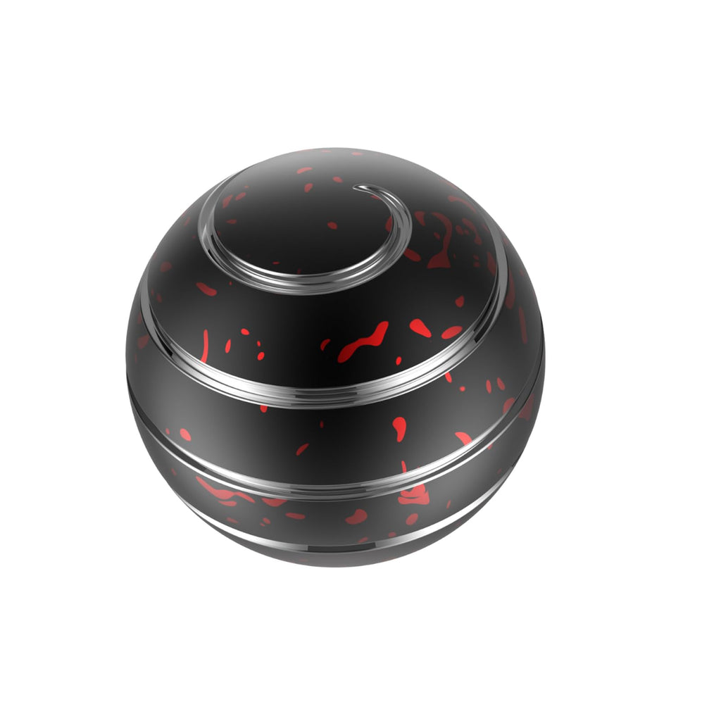 Apqdw 1.54 Inch Kinetic Spinning Desk Toy – Metal Fidget Spinner for Stress Relief, ADHD Focus, and Party Favors (Black/Red)