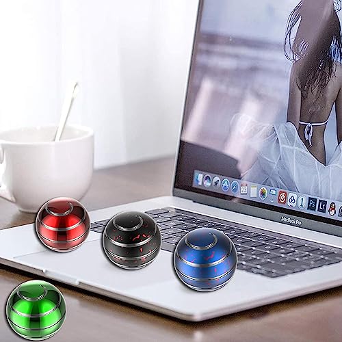Apqdw 1.54 Inch Kinetic Spinning Desk Toy – Metal Fidget Spinner for Stress Relief, ADHD Focus, and Party Favors (Black/Red)