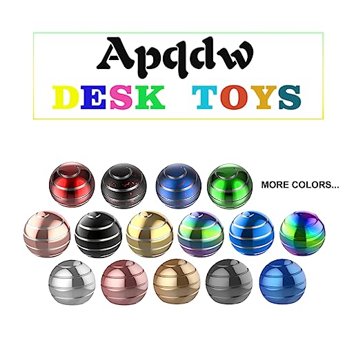 Apqdw 1.54 Inch Kinetic Spinning Desk Toy – Metal Fidget Spinner for Stress Relief, ADHD Focus, and Party Favors (Black/Red)