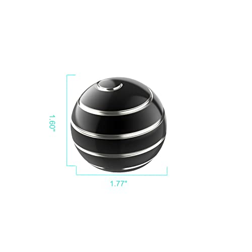 Apqdw Kinetic Desk Spinner – 1.77-Inch Fidget Toy for Office Stress Relief, Black