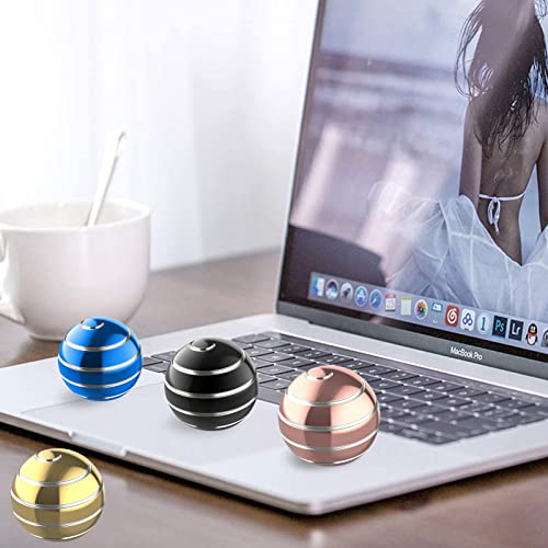 Apqdw Kinetic Desk Toy 1.77'' Rainbow-A - Fidget Spinning Ball for Office Stress Relief, ADHD Focus, Optical Illusion, Portable Pocket Size (45mm)