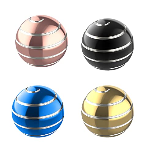 Apqdw Kinetic Desk Toy 1.77'' Rainbow-A - Fidget Spinning Ball for Office Stress Relief, ADHD Focus, Optical Illusion, Portable Pocket Size (45mm)