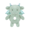 Apricot Lamb Dragon Soft Rattle Toy - 6 Inch Plush Stuffed Animal for Newborns with Easy-Grip Handle