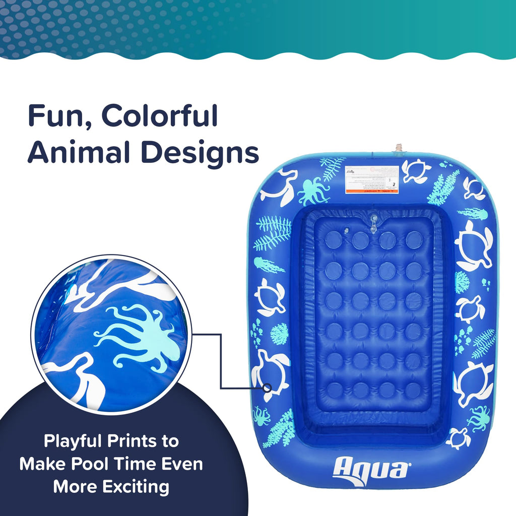 Aqua LEISURE Inflatable Kiddie Pool with Clear Sides and Cushioned Bottom