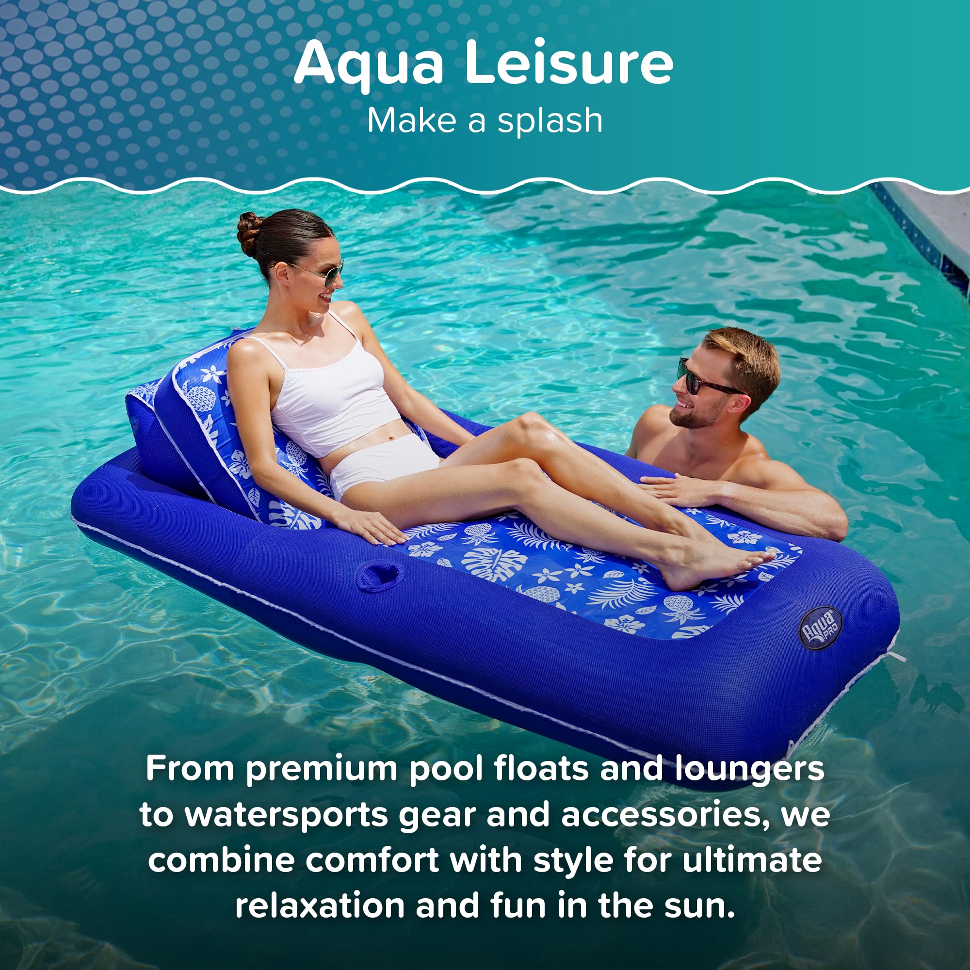 Aqua LEISURE Inflatable Kiddie Pool with Clear Sides and Cushioned Bottom