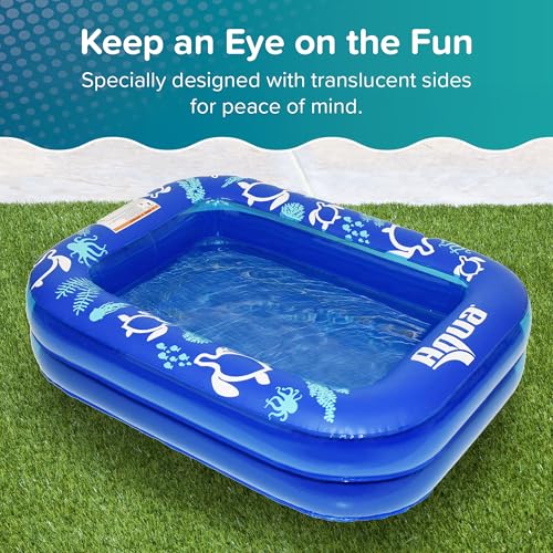 Aqua LEISURE Inflatable Kiddie Pool with Clear Sides and Cushioned Bottom