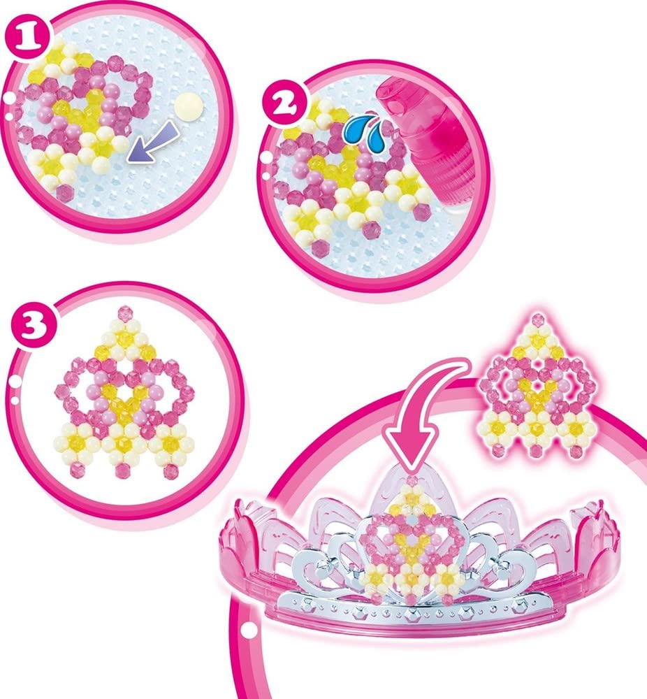 Aquabeads 3D Princess Tiara Set – Over 500 Beads, Wearable Craft for Kids Ages 4+