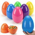 AquaHood 12-Pack Jumbo 7-Inch Fillable Plastic Easter Eggs – Bright Multicolor, Non-Transparent, for Hunts & Party Favors