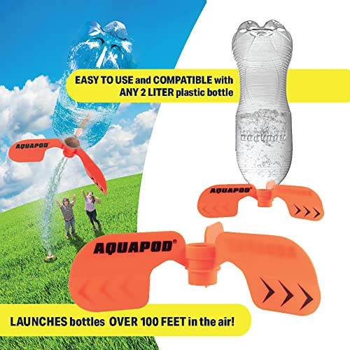 Aquapod Curved Water Rocket Fin – Screw-On Spiral Flight for 2-Liter Bottles, STEM Outdoor Toy