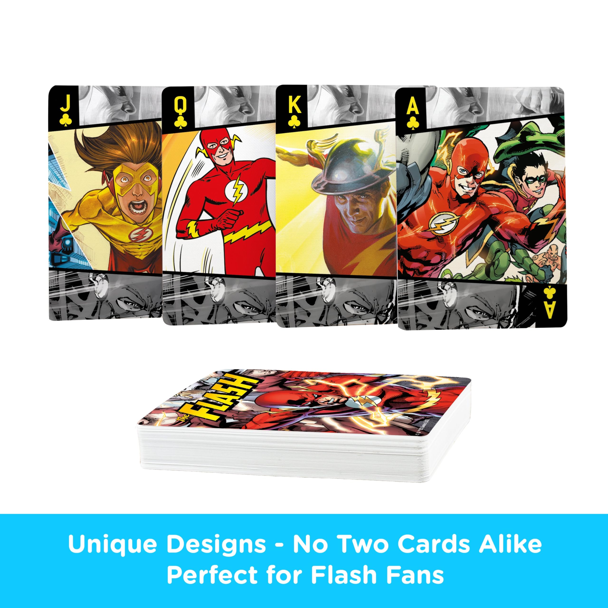 AQUARIUS DC Comics The Flash Playing Cards – Officially Licensed 54-Card Deck for Poker and Family Game Night