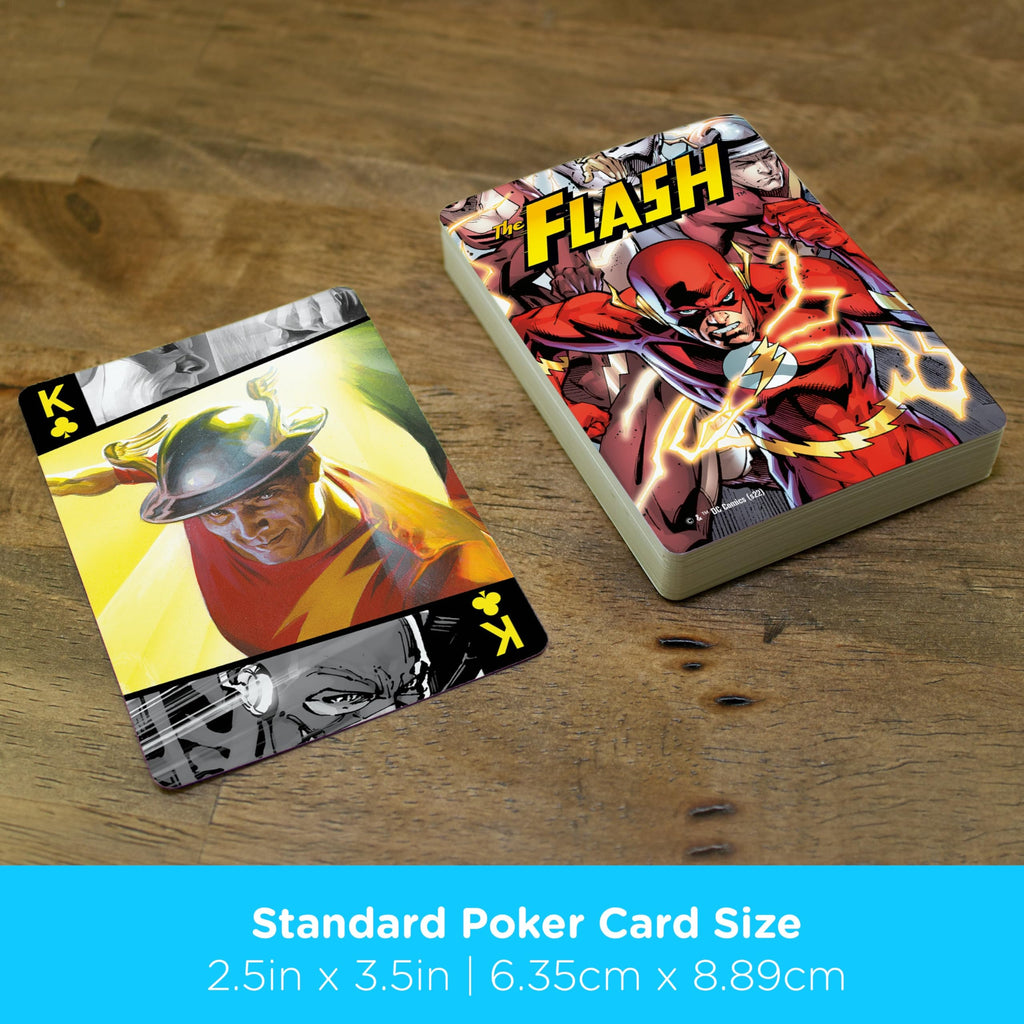 AQUARIUS DC Comics The Flash Playing Cards – Officially Licensed 54-Card Deck for Poker and Family Game Night