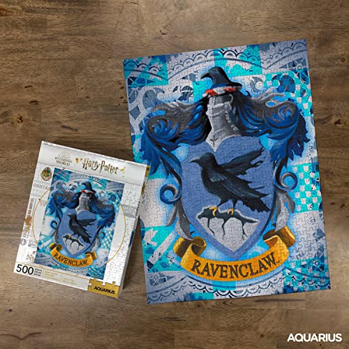 AQUARIUS Harry Potter Ravenclaw Crest 500-Piece Jigsaw Puzzle – Officially Licensed, Glare-Free, 14x19 In